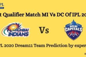 First Qualifier Match MI Vs DC Dream11 Team