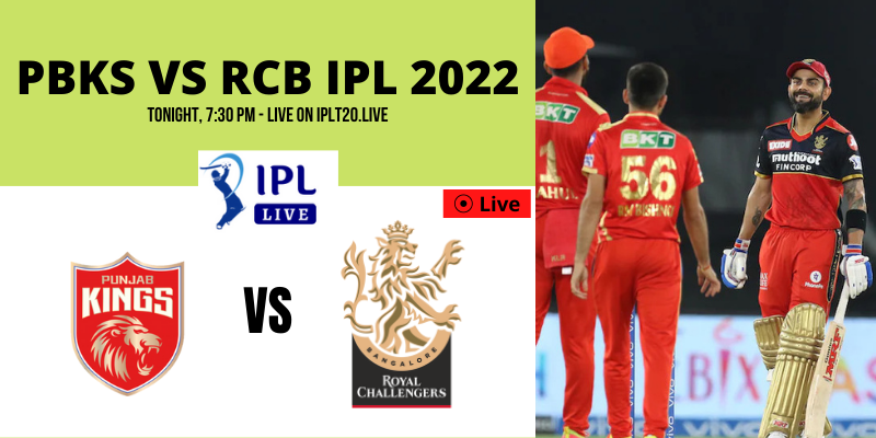 Pbks Vs Rcb Ipl 2022 Head To Head And Today Live Match Score 1477